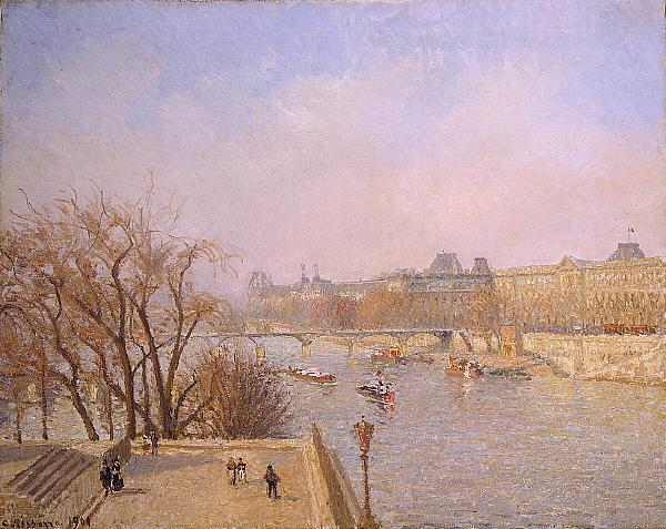 Camille Pissarro The Louvre: Morning oil painting image